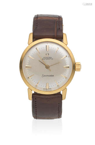 Seamaster, Ref: 2866 S.C, Circa 1958  Omega. An 18K gold automatic wristwatch