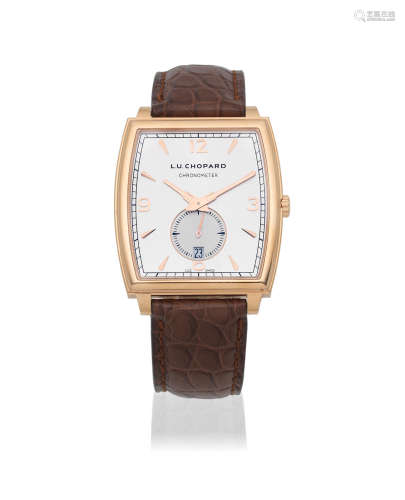 Chronometer, Ref: 162294-5001, Sold 4th January 2014  Chopard. An 18K rose gold automatic tonneau form wristwatch