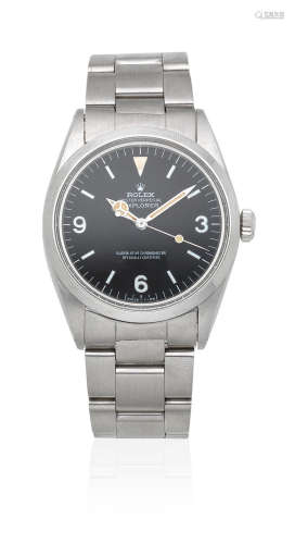Explorer, Ref: 1016, Circa 1966  Rolex. A stainless steel automatic bracelet watch