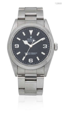 Explorer, Ref: 14270, Circa 1996  Rolex. A stainless steel automatic bracelet watch