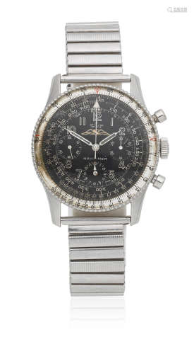 Navitimer, Ref: 806, Circa 1958  Breitling. A stainless steel manual wind chronograph bracelet watch