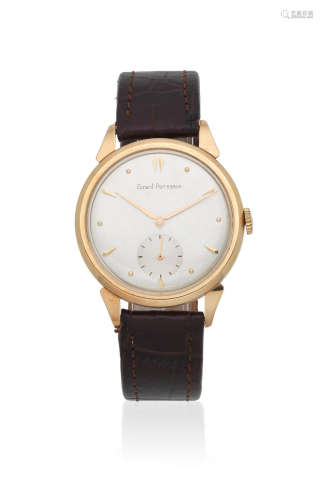 Circa 1960  Girard Perregaux. An 18K gold manual wind wristwatch