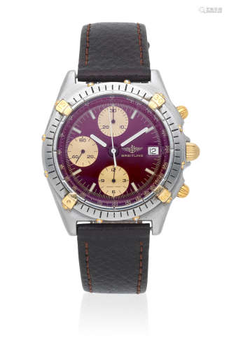 Chronomat, Ref: 81.950, Circa 1985  Breitling. A stainless steel and gold automatic calendar chronograph wristwatch