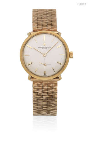 Ref: 6235, Circa 1960  Vacheron & Constantin. An 18K gold manual wind bracelet watch