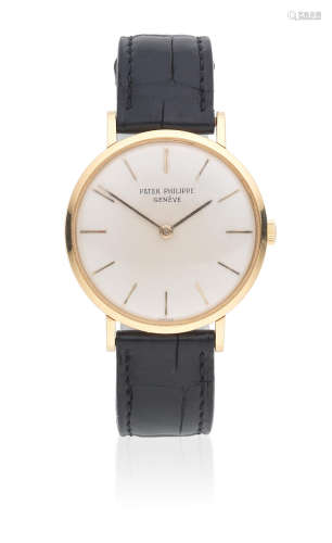 Calatrava, Ref: 3538, Circa 1968  Patek Philippe. An 18K gold manual wind wristwatch