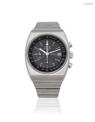 Speedmaster 125, Ref: 378.801, Circa 1980  Omega. A stainless steel automatic calendar chronograph bracelet watch