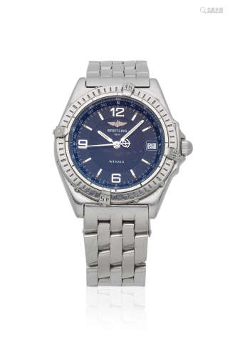 Wings, Ref: A10050B, Sold 15th December 1995  Breitling. A stainless steel automatic calendar wristwatch