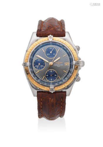 Chronomat, Ref: D13047, Circa 1990  Breitling. A stainless steel and gold automatic calendar chronograph wristwatch