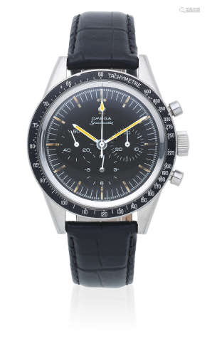 Speedmaster, Ref: 105.002-62, Circa 1962  Omega. A stainless steel manual wind chronograph wristwatch