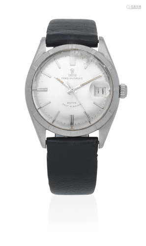 Prince Oysterdate, Ref: 7966, Circa 1959  Tudor. A stainless steel automatic calendar wristwatch with roulette date wheel