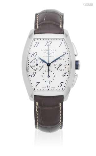 Evidenza, Ref: L2 643 4, Sold 16th June 2008  Longines. A stainless steel automatic calendar chronograph wristwatch