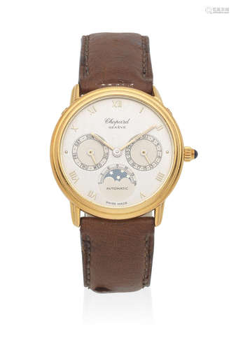 Luna D'oro, Ref: 1131, Sold 14th December 1988  Chopard. An 18K gold automatic calendar wristwatch with moon phase