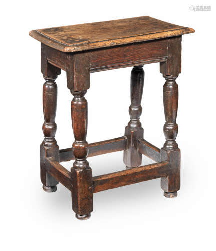 A James I oak joint stool, circa 1615