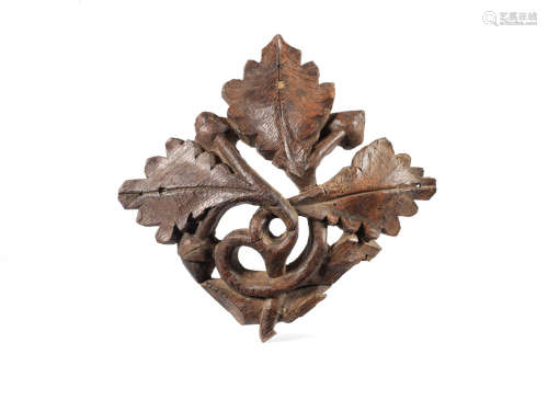 A late 15th/early 16th century carved oak ceiling boss, South-West English, circa 1470 - 1530