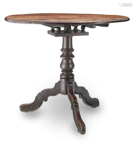 An early 18th century oak tripod table, Welsh Borders, circa 1700-20