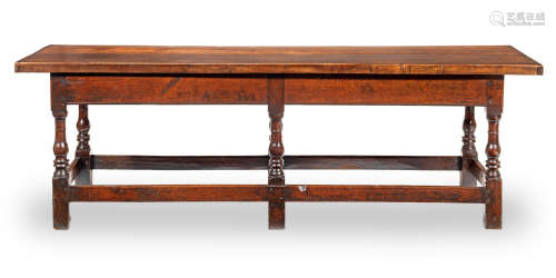 A joined oak refectory-type table, Welsh Borders, circa 1700