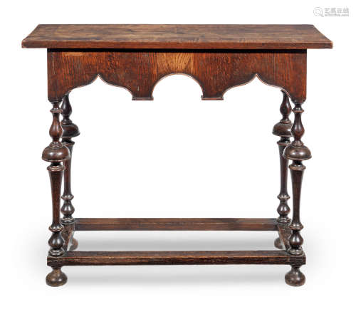 An early 18th century oak table, possibly an adapted writing table, English, circa 1710-30 and later