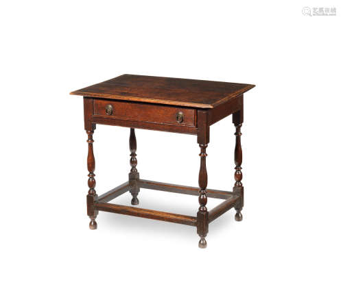 A small George I joined oak side table, circa 1720