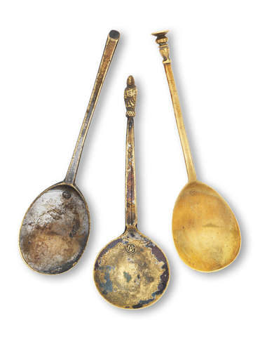 Three 16th/17th century latten spoons