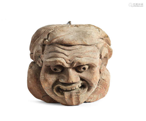 A 15th century carved elm roof boss, probably South-West England
