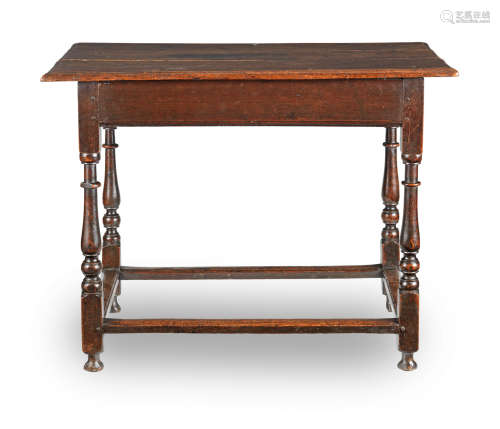 A William & Mary joined oak side table, circa 1690