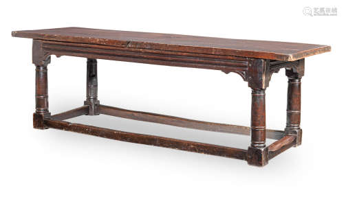 A Charles I joined oak refectory-type table, West Country, circa 1640