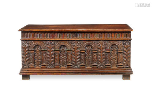 A Charles I joined oak coffer, West Country, circa 1630