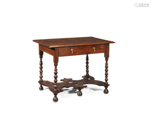 A large William & Mary joined oak side table, circa 1690