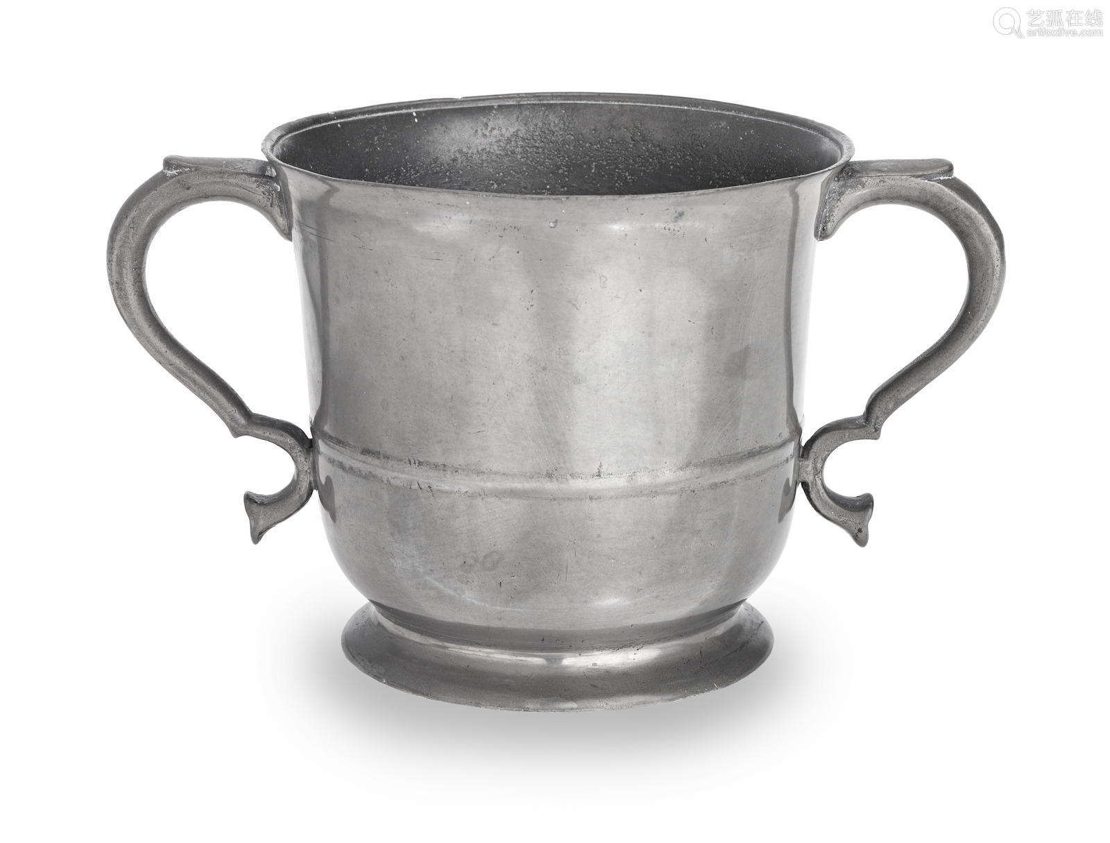 An Unusually Large George Ii Pewter Two Handled Cup Almost Certainly Wigan Circa 1750 Deal Price Picture