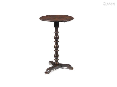 A William & Mary oak wine table or candlestand, circa 1690