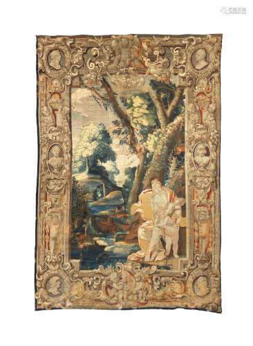 After Simon Vouet (1590-1649) A mid-17th century tapestry, french, circa 1650
