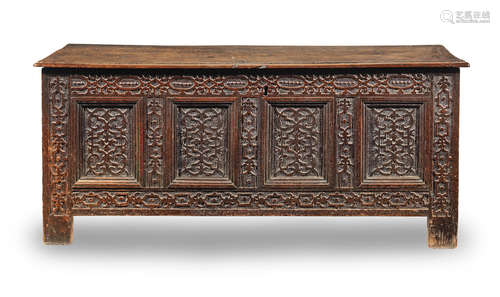 A James I/Charles I joined oak coffer, circa 1610-30