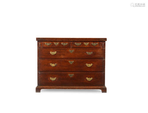 A George II joined oak bachelor's chest, circa 1735