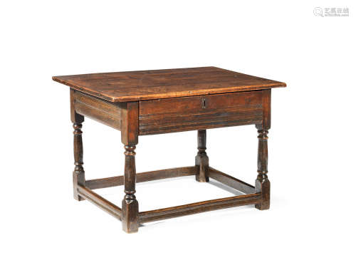 A Charles I joined oak centre table, with drawer, Welsh Borders/Gloucestershire, circa 1640