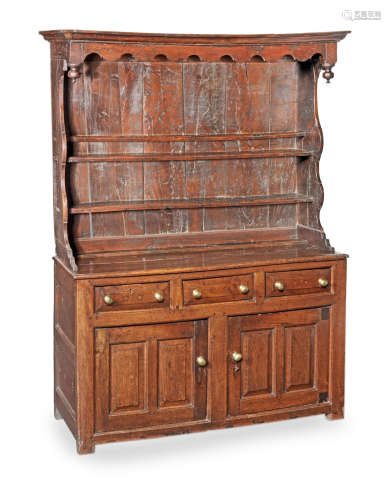 A George I/II joined oak high dresser, Snowdonia and surrounding area, circa 1720-50