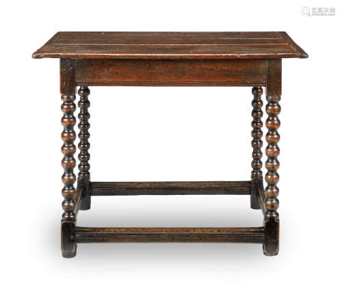 A Charles II joined oak centre table, circa 1670