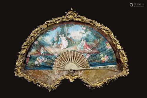 RARE EVENTAIL D’EPOQUE LOUIS XV