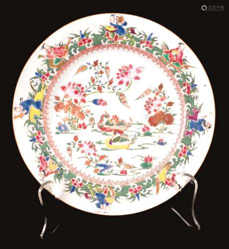 CHINE D’EPOQUE QIANLONG (1711-1799) Important plat