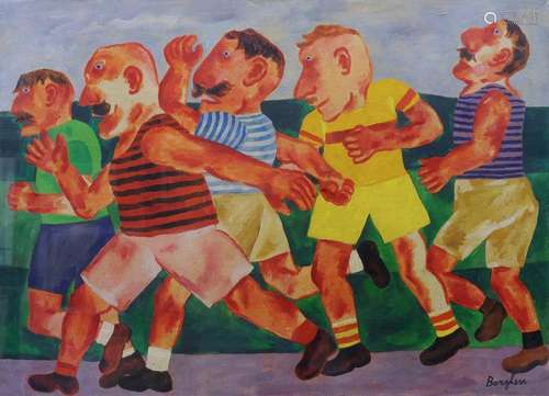 FRANZ BORGHESE (1941-2005) Les sportifs, 1981