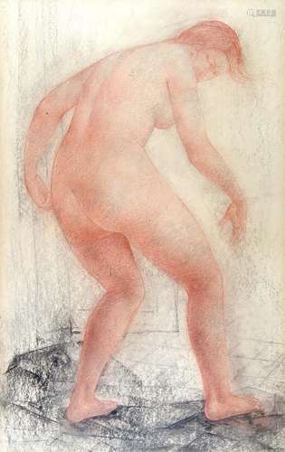 GUSTAAF DE BRUYNE (Malines 1914-1981 Poederlee) « Naakt », femme nue couchée