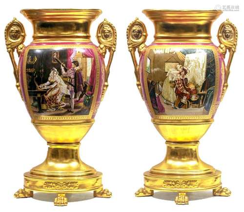 PAIRE DE GRANDS VASES NEO-CLASSIQUES