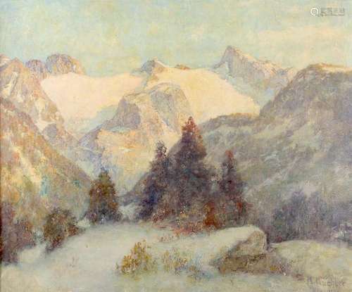 KARL KÜCHLER (1874-1954) Paysage des Alpes, « Dachstein », 1949