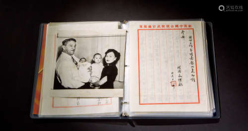 陈纳德、陈香梅信札和家庭照片27张