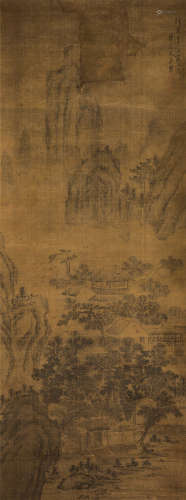 文嘉 辛酉（1561年） 山水图 设色绢本