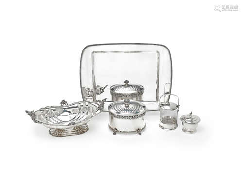 mid-20th century  (5) An Italian silver tray