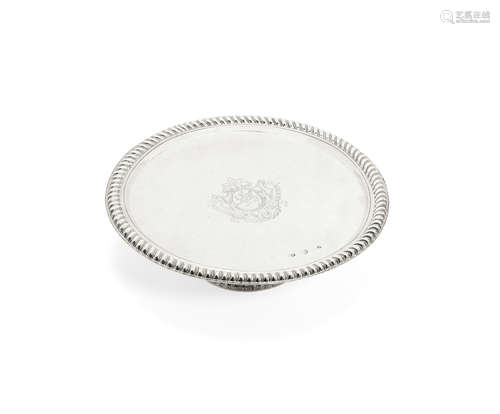 maker's mark attributed to Robert Cooper (see Mitchell page 445), London 1693  A William & Mary silver footed salver