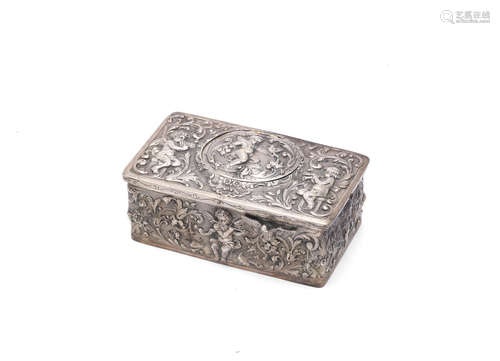 German, early 20th century,  A Karl Griesbaun silver singing bird box