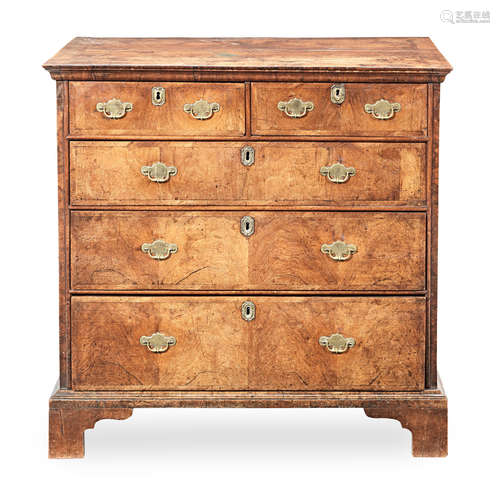 A William and Mary walnut and banded chest