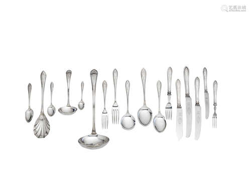 by E Viner, Sheffield 1959 - 1963  (175) A silver table service of flatware and cutlery