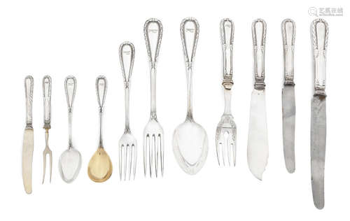 by A. Voelkel, late 19th century  (161) An extensive canteen of German silver flatware